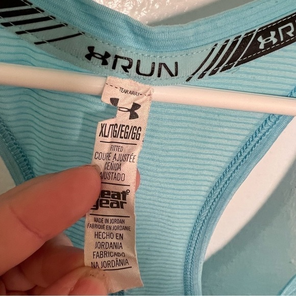 Under Armour Run Racerback Tank Top Light Blue - Picture 10 of 10